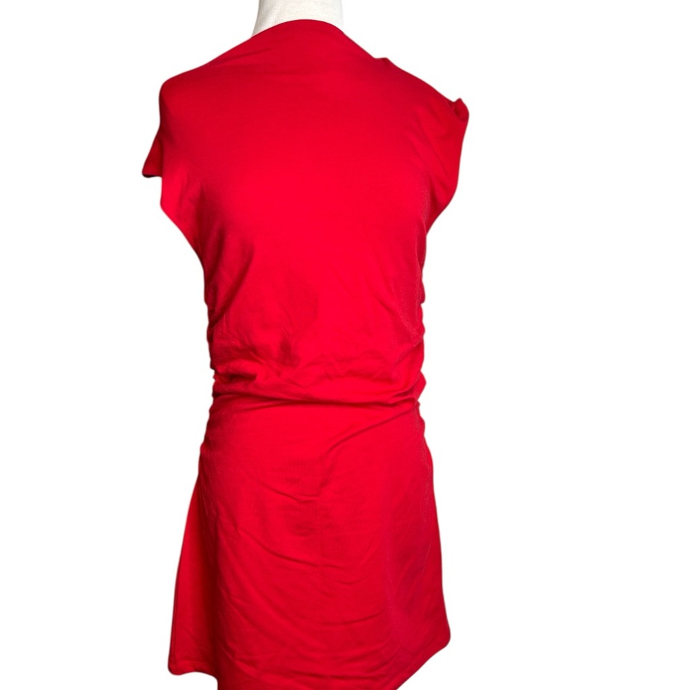 Wild Fable Women’s Ruched Knit Mini Bodycon Dress – Red